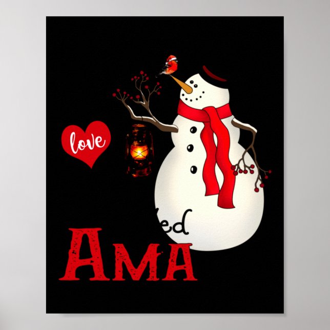 Affiche Ama Snowman Xmas Happy Family New Snowman Merry Ch (Devant)