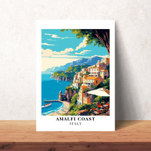 Affiche Amalfi Coast Italie Voyage Retro