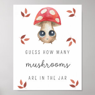 Affiche Amanite tue-mouches - Combien de champignons jeu d