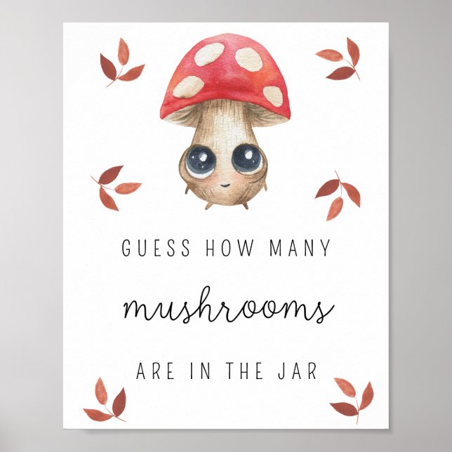 Affiche Amanite tue-mouches - Combien de champignons jeu d (Devant)