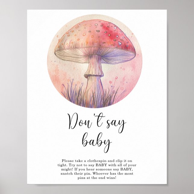 Affiche amanite tue-mouches - Ne dites pas bébé  (Devant)