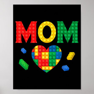 Affiche Amant de maman maître constructeur briques blocs d