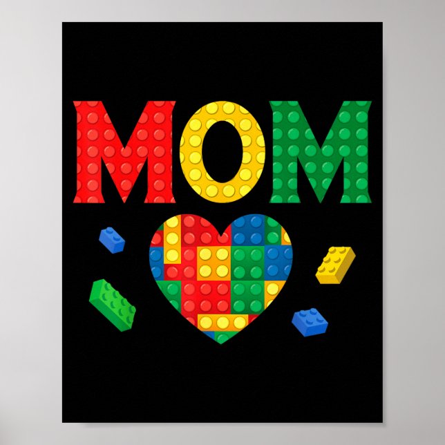 Affiche Amant de maman maître constructeur briques blocs d (Devant)