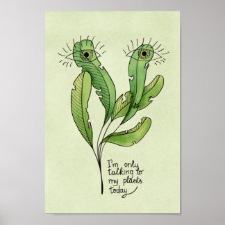 Affiche Amant plante jeu de mots drôle introverti jardener