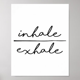 Affiche Amante de Yoga Inhaler & Exhaler Motivation po