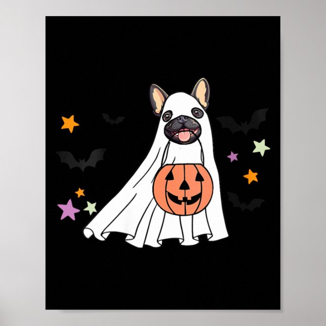 Affiche Amantes de chiens Bouledogue français noir fantôme (Devant)