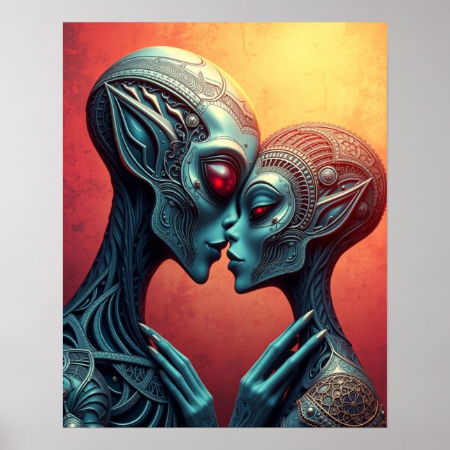 Affiche Amants Aliens Sci-Fi (Devant)