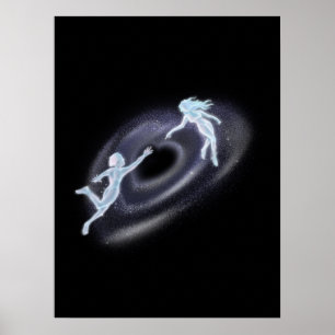 Affiche Amants Cosmiques Éthérés Galaxie du Cœur