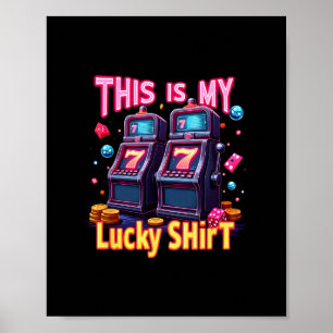 Affiche Amants de jeux de hasard de Las Vegas Machine à so