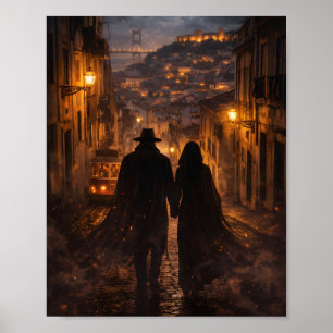 Affiche Amants de l'ombre à Lisbonne – Romantisme mystérie