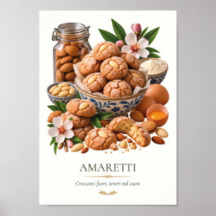 Affiche Amaretti – Vintage Italian Dessert