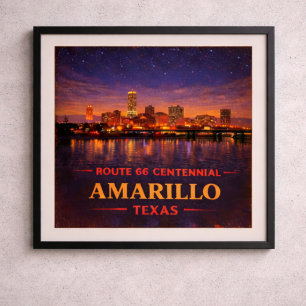 Affiche Amarillo Texas Centenaire
