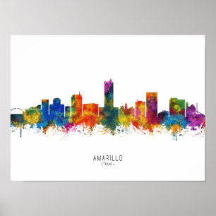 Affiche Amarillo Texas Skyline