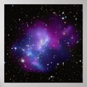 Affiche Amas de galaxies pourpre 12 x 12
