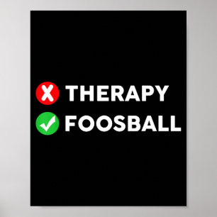 Affiche Amateur de baby-foot de football de table drôle