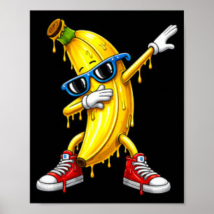 Affiche Amateur de banane drôle de dabbing États-Unis Drip