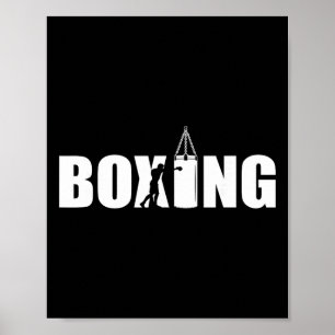 Affiche Amateur de boxe Gym Boxeur Kickboxing Kickboxer En