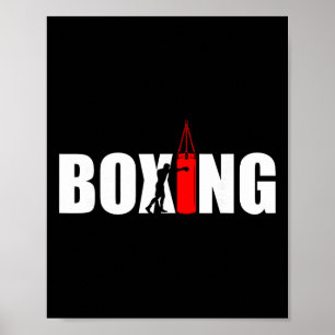 Affiche Amateur de boxe Gymnase Boxeur Kickboxing Kickboxe