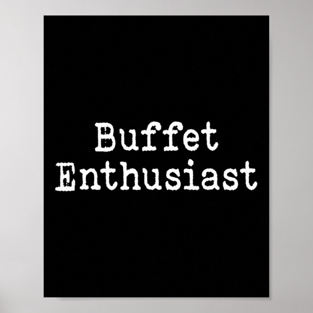Affiche Amateur de buffet amateur de nourriture drôle de v (Devant)