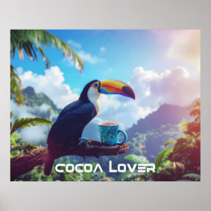 AFFICHE AMATEUR DE CACAO - TOUCAN
