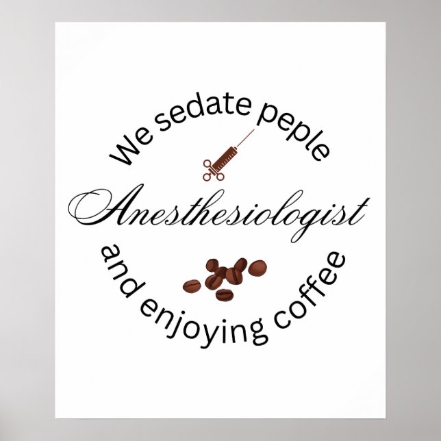 Affiche Amateur de café anesthésiste (Devant)