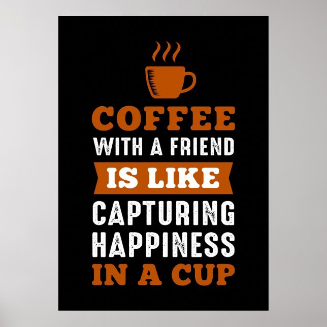 Affiche Amateur de café Café avec un ami (Devant)