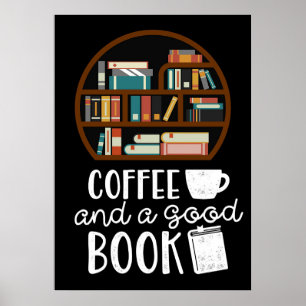 Affiche Amateur de café, café et bons livres