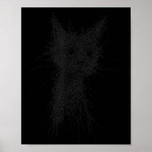 Affiche Amateur de chaton Art Abstrait Gribouillage Mignon