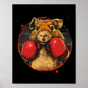 Affiche Amateur de cobaye de boxe gants de boxe kickboxing