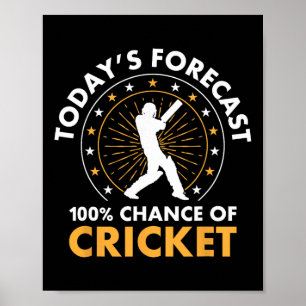 Affiche Amateur de cricket indien joueur de cricket