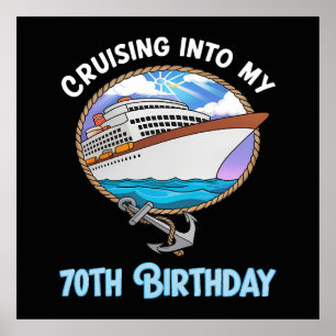 Affiche Amateur de croisière naviguant vers mes 70 ans