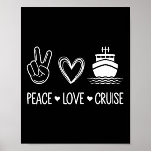 Affiche Amateur de croisière - Paix Amour Croisière - Croi