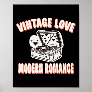 Affiche Amateur de disque vinyle Saint-Valentin Amour vint