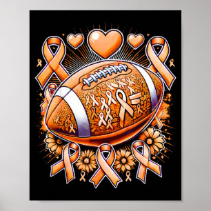 Affiche Amateur de football au tournesol à ruban orange Mu