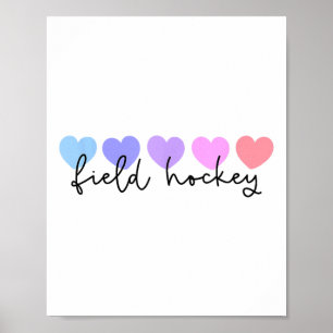Affiche Amateur de hockey sur gazon Cœur Femmes ou filles 