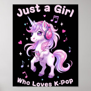 Affiche Amateur de Kawaii Licorne K-p pour filles fans 