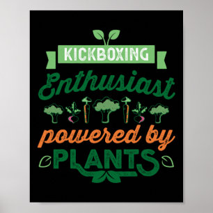 Affiche Amateur de kickboxing alimenté par les plantes Cad