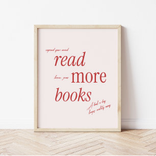 Affiche Amateur de livres de typographie rétro minimal