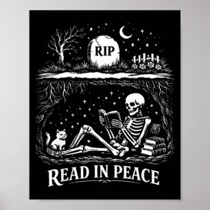Affiche Amateur de livres livresque drôle lisant des livre