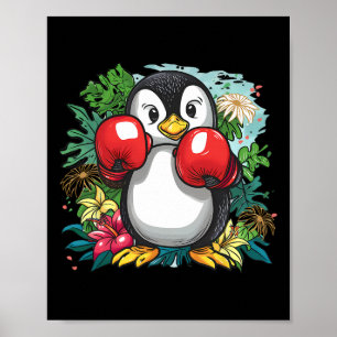 Affiche Amateur de manchots de boxe Gants de boxe Kickboxi