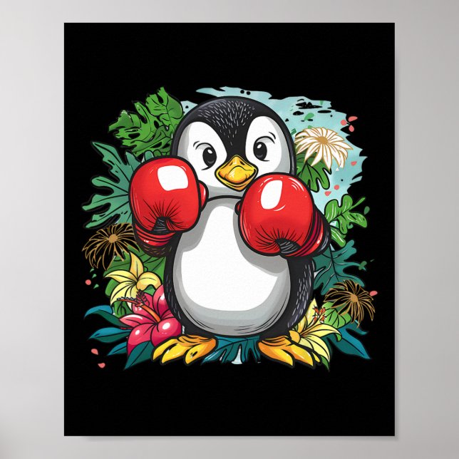 Affiche Amateur de manchots de boxe Gants de boxe Kickboxi (Devant)