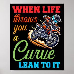 Affiche Amateur de moto Lorsque la vie vous lance une cour