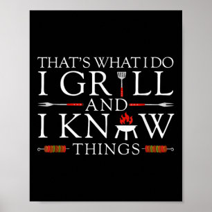 Affiche Amateur de nourriture BBQ C'est ce que je fais Je