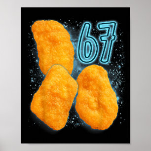 Affiche Amateur de nuggets de poulet 67 Mème Six Sept Poul