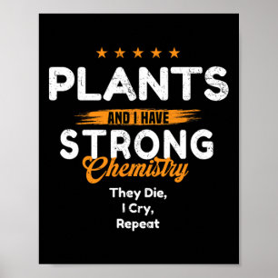 Affiche Amateur de plantes avec chimie émotionnelle ~ Drôl