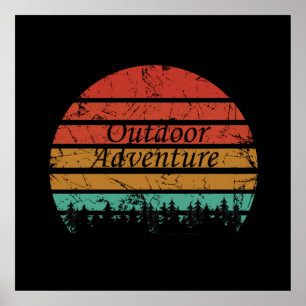 Affiche Amateur de randonnée d'aventure en plein air