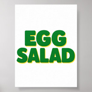 Affiche Amateur de salade d'œufs humour alimentaire drôle
