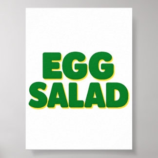 Affiche Amateur de salade d'œufs humour alimentaire drôle