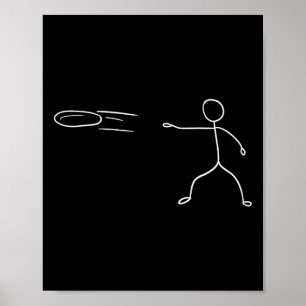 Affiche Amateur de sport joueur de golf avec bâton drôle