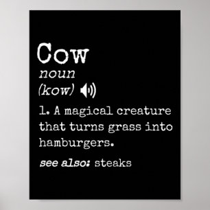 Affiche Amateur de steak de boeuf grillé drôle de défi de